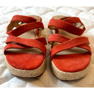 ABLE Suede Platform Espadrille Sandals Size 9.5 (leather shoes summer)